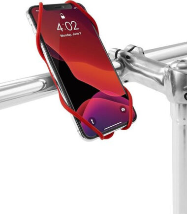 Bone Sport telefoonhouder Tie 3 fiets 22-45 mm siliconen rood