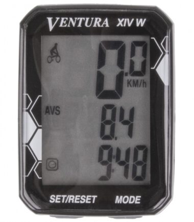 Ventura fietscomputer XIV W draadloos zwart 14 functies