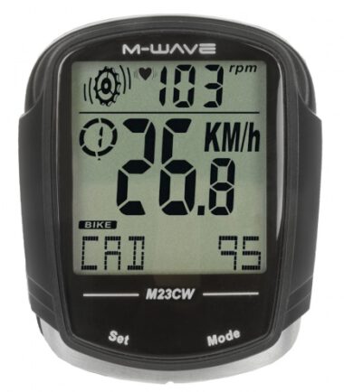 M-Wave Fietscomputer 23 Functies Zwart