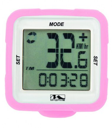 M-Wave Fietscomputer XIV Silicon 14 Functies Draadloos Roze