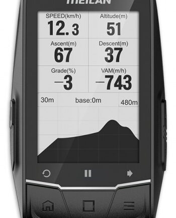 Meilan fietscomputer GPS-navigatie oplaadbaar 2,6 inch zwart