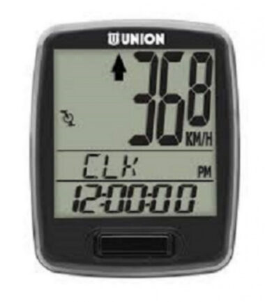 Union fietscomputer 7TW draadloos digitaal zwart
